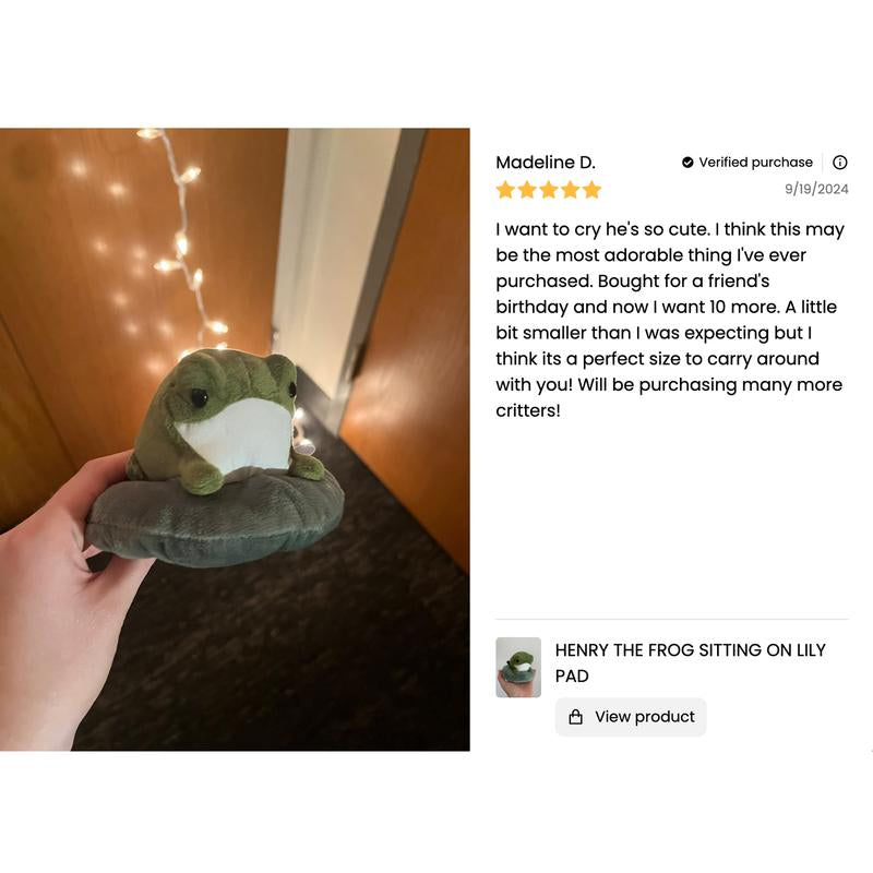 Henry the Frog Plushie by the Royal Wreaths